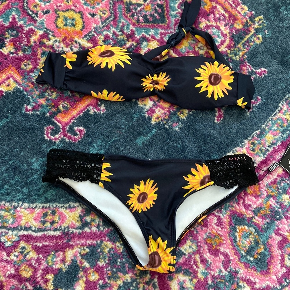 Strapless tube top bikini 2 piece
